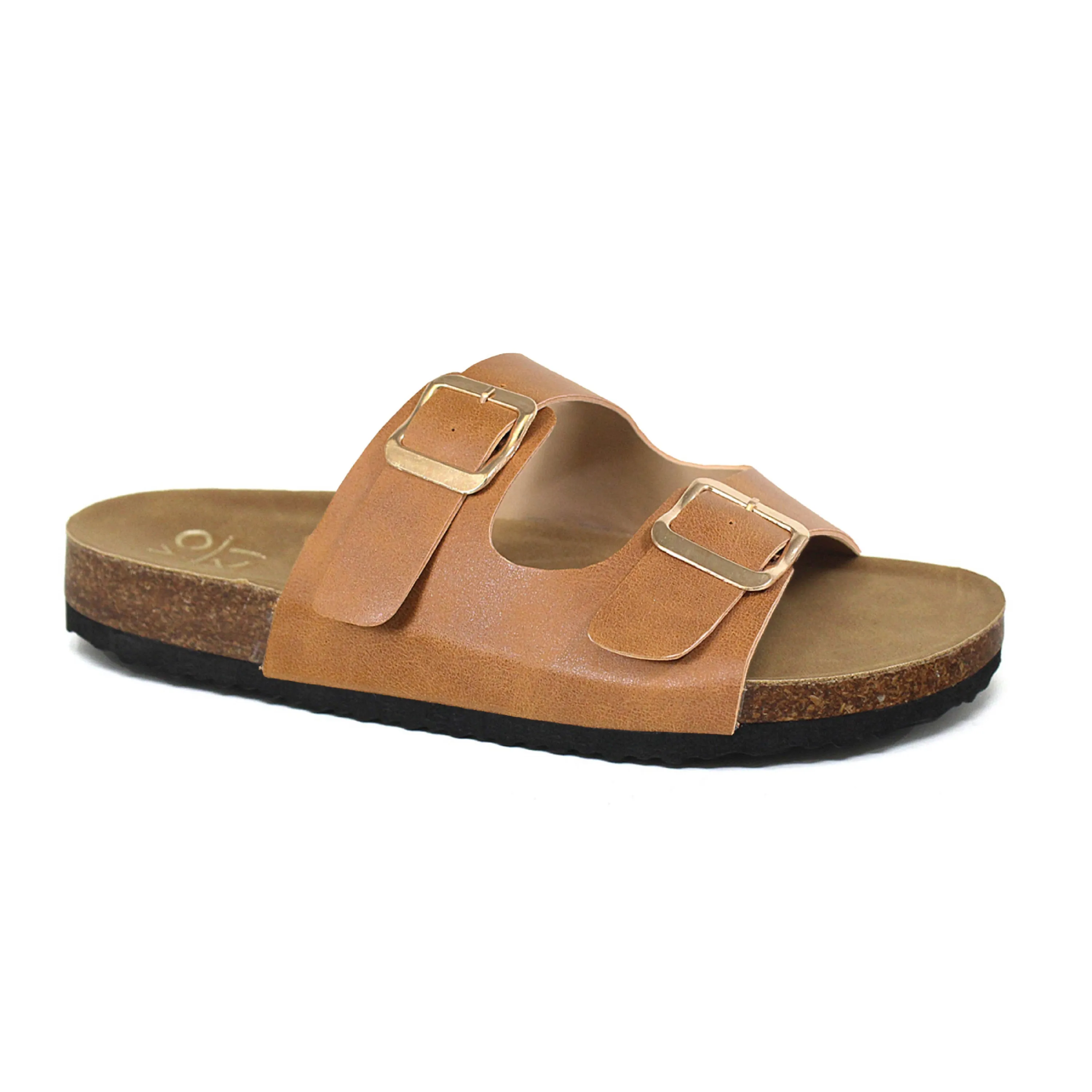 GIAN-91 Women's PU Sandal With Two Piece Upper and Buckle