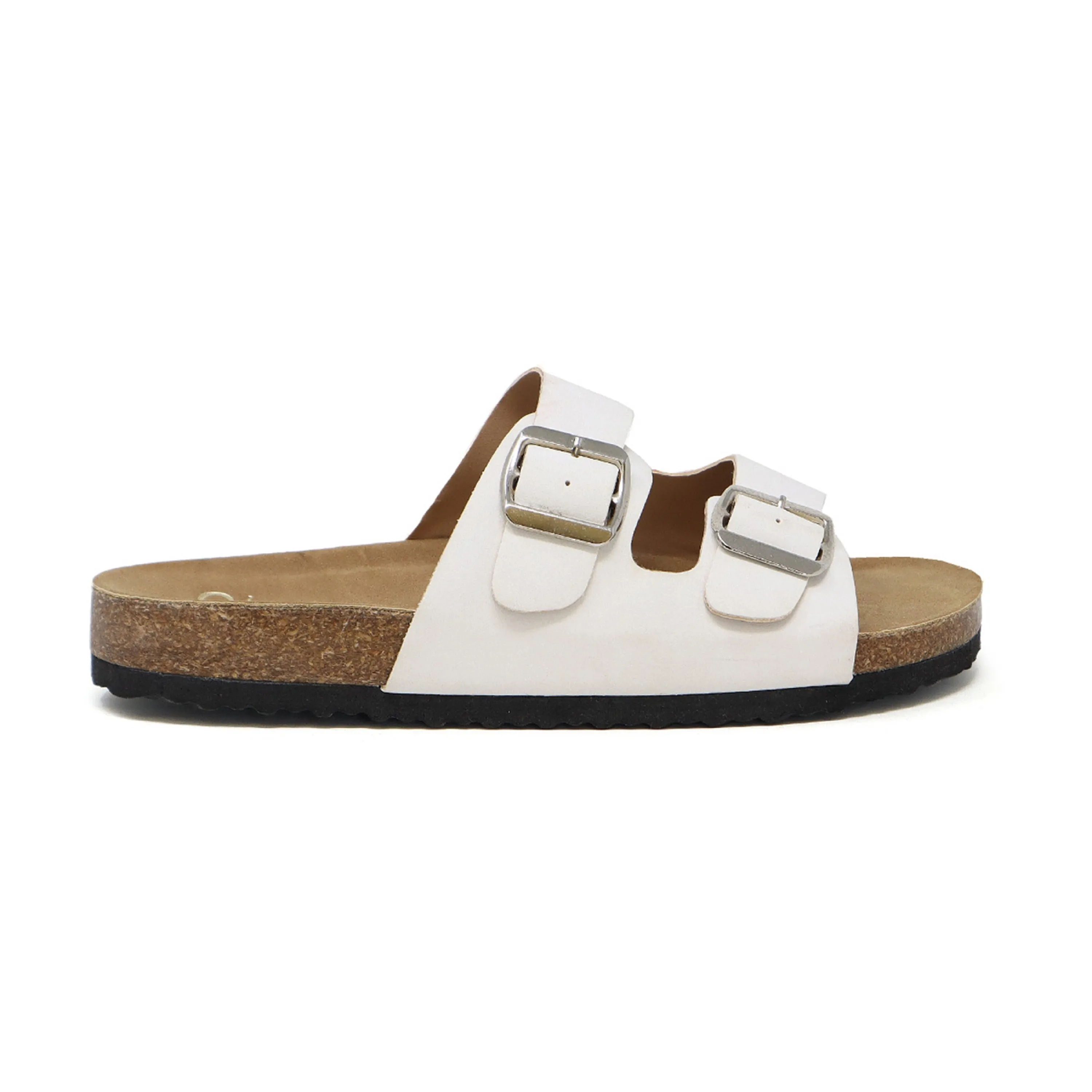 GIAN-91 Women's PU Sandal With Two Piece Upper and Buckle