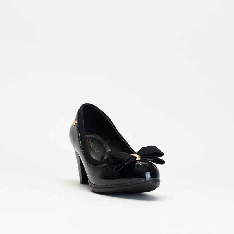 Giovanni Women Patent Bow Block Heel Shoe _ 150610