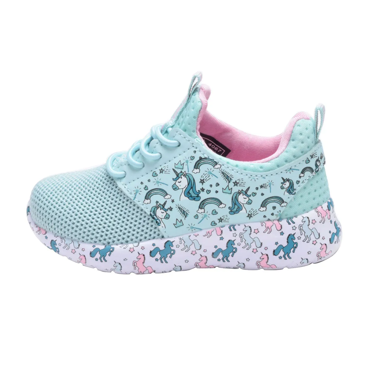 Girl Athletic Shoes Kids Unicorn Sneakers Toddler, Little, Big Kids Shoe Sizes 5-4