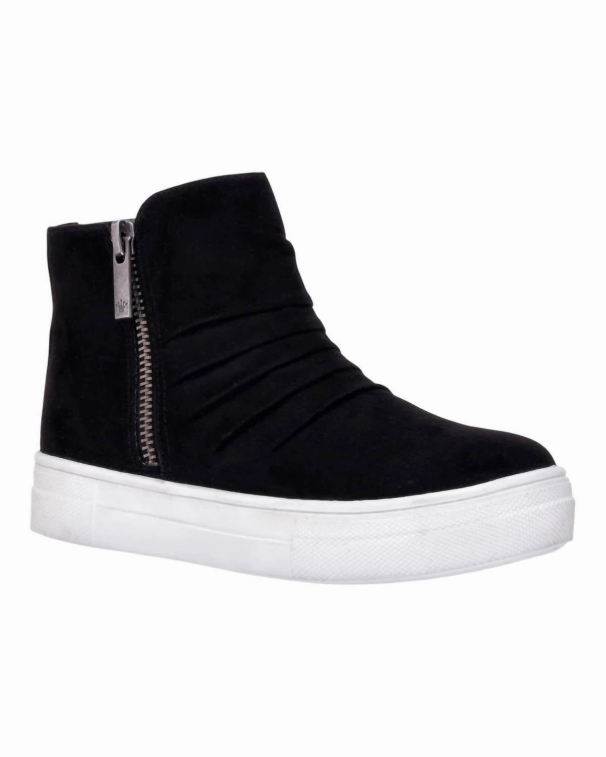 Secure Sole Dynamic Cushioning System Girl's Amanda High-Top Sneakers In Black Microsuede