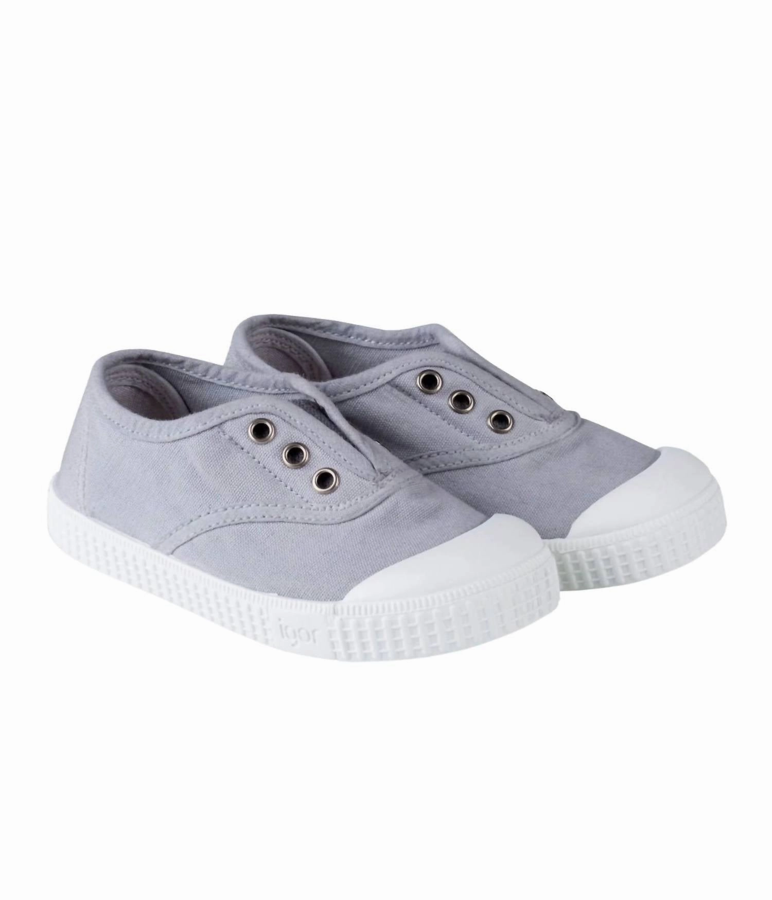 Girl's Berri Shoes In Gray Smooth Siding Vibrant Style