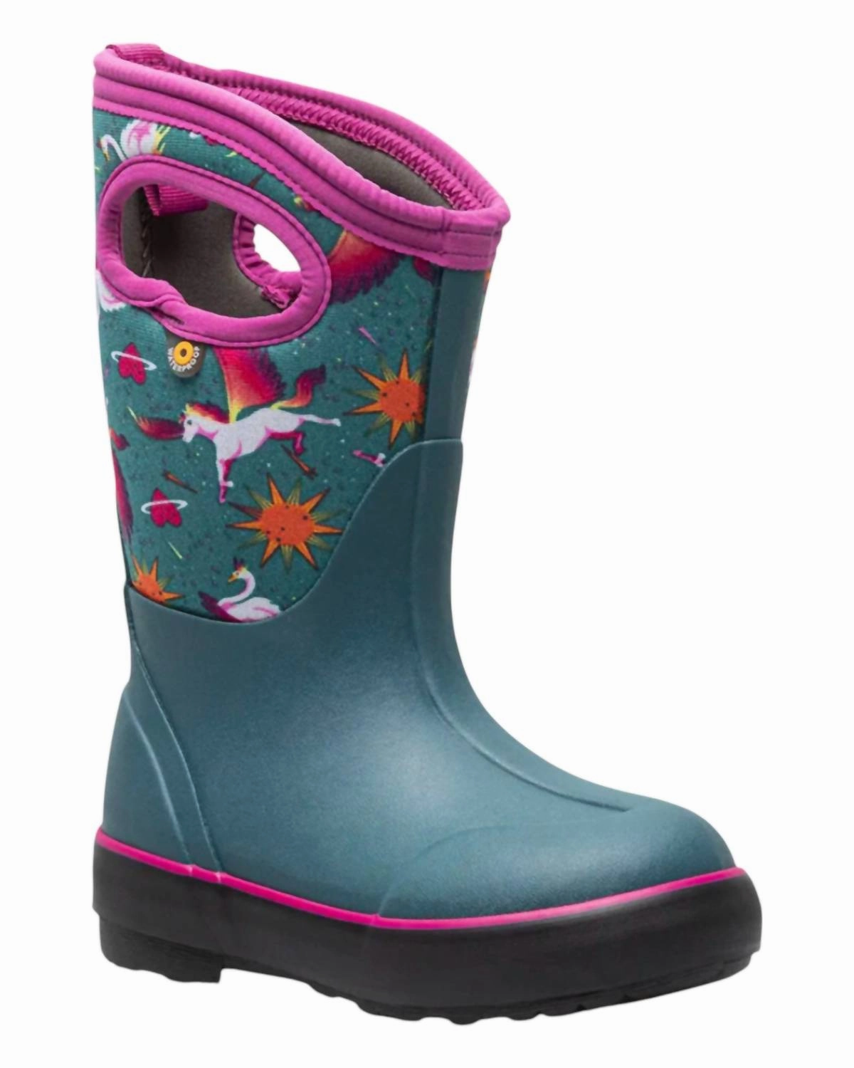 Modern Casual Girl's Classic Pegasus Boots In Teal