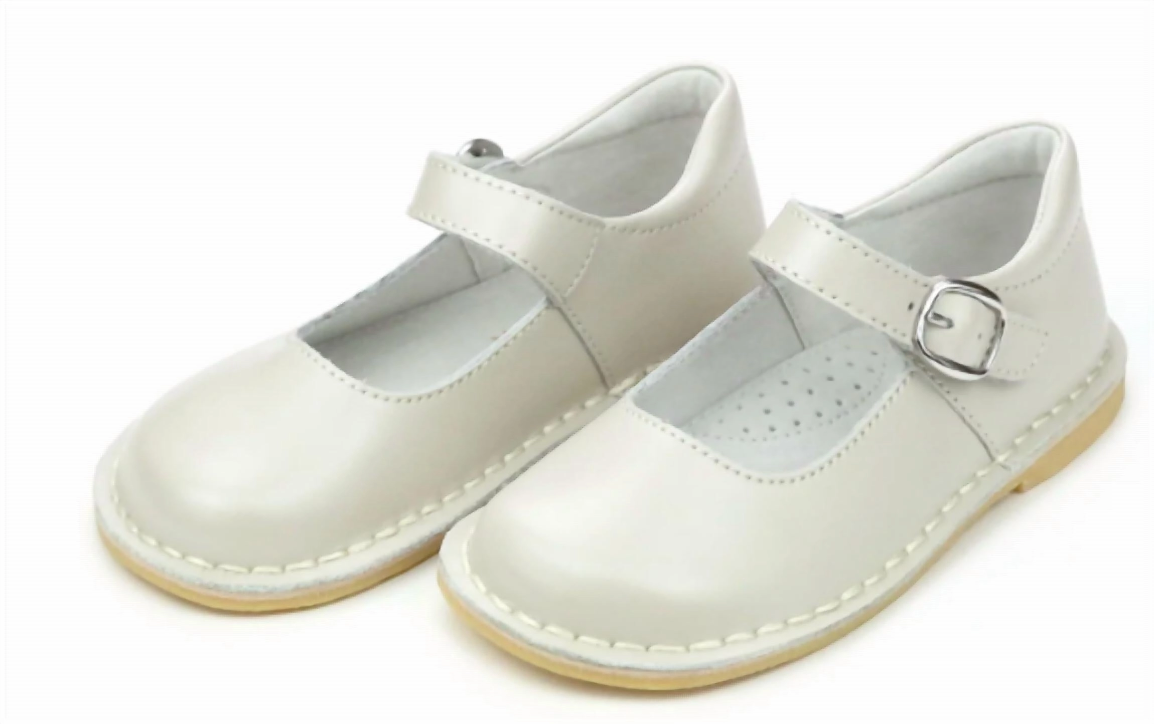 Soft Touch Girl's Grace Mary Jane Shoes In Light Stone