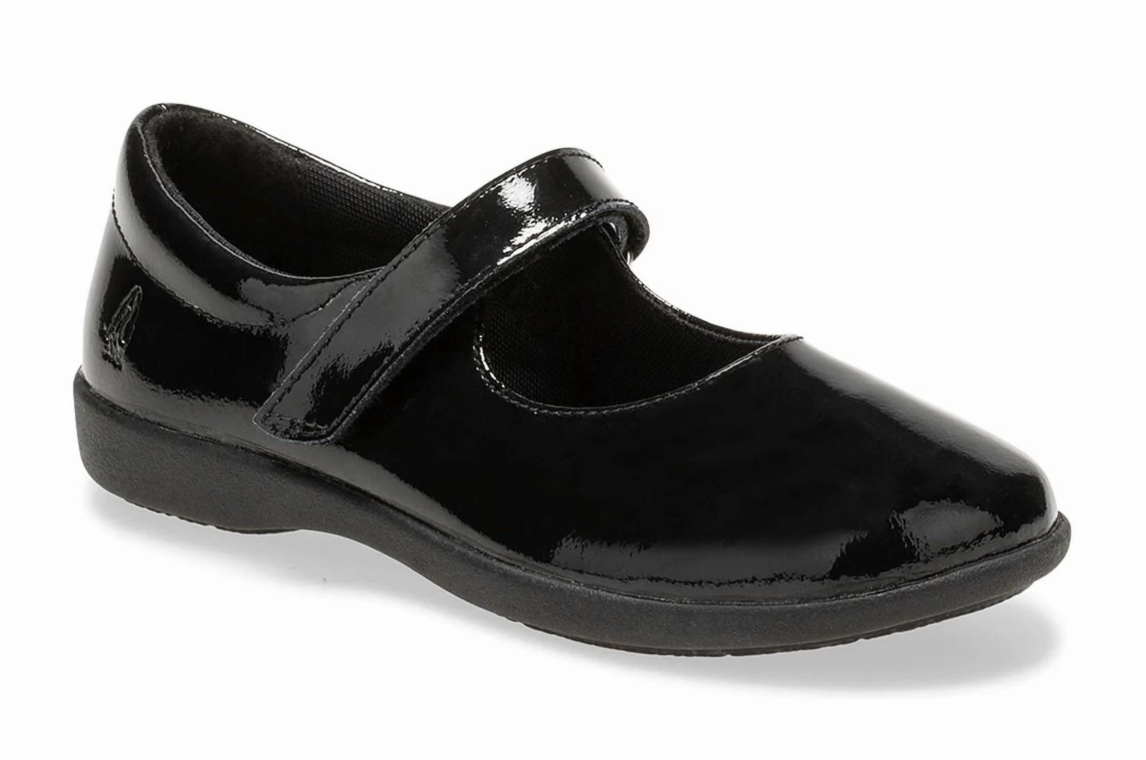 Girl??S Lexi Patent Shoes In Black Casual grip Trail Usage