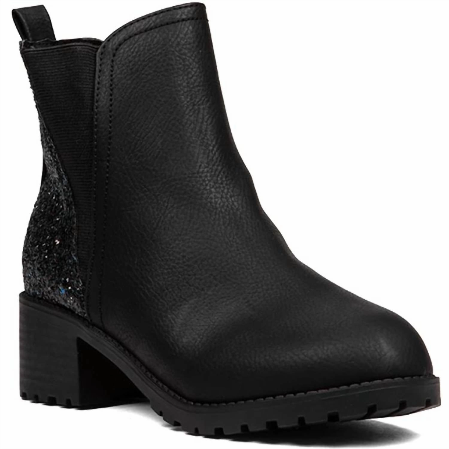 Motion Cushion Girl's Mia Little Pratt Boots In Black