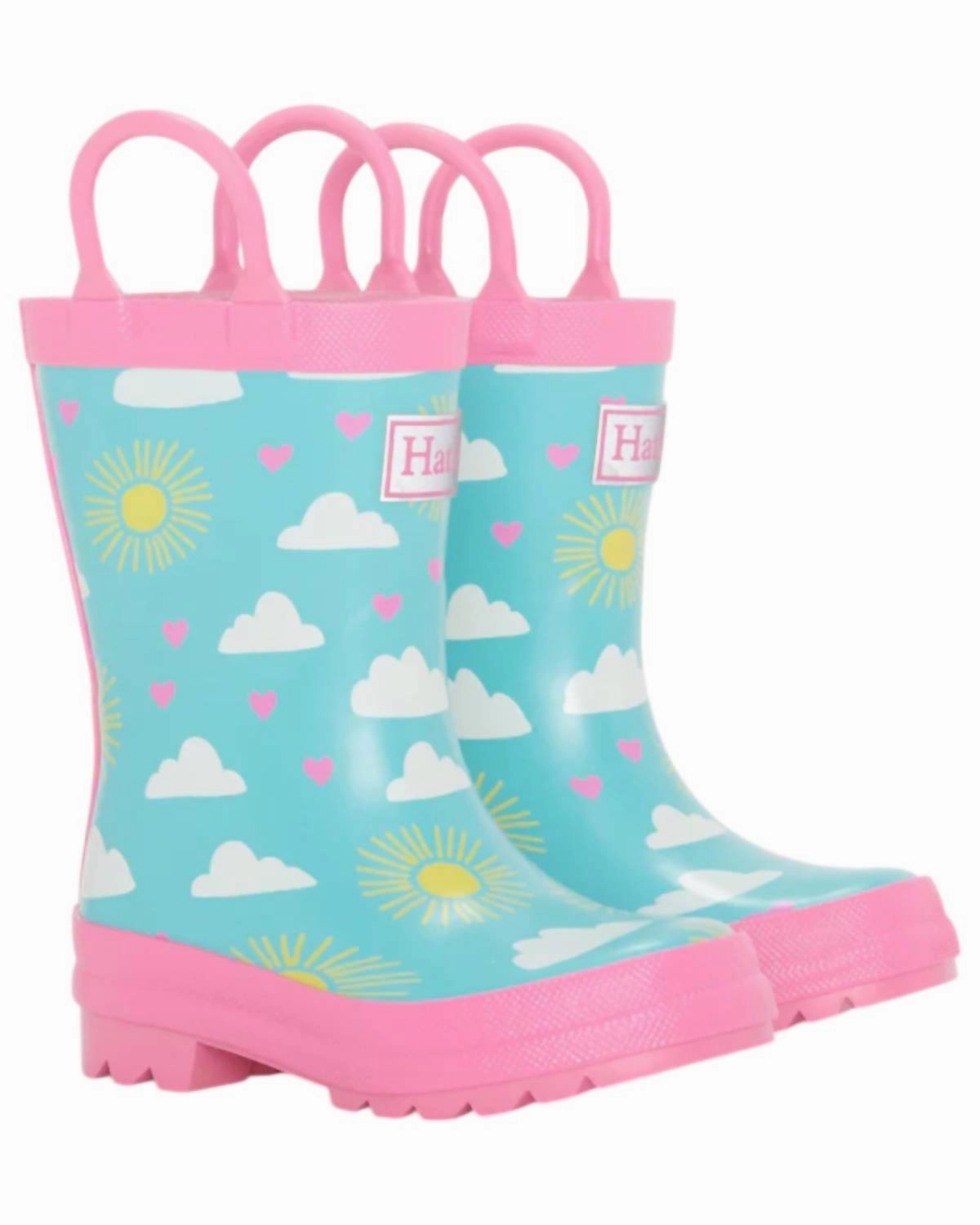 Girl's Preschool Rainboots In Happy Skies Everyday Form Active Lifestyle
