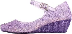 Girls Jelly Sandals Princess Cosplay Dress Up Mary Jane lats Heels Dance Party Single Shoes for Kids Toddler