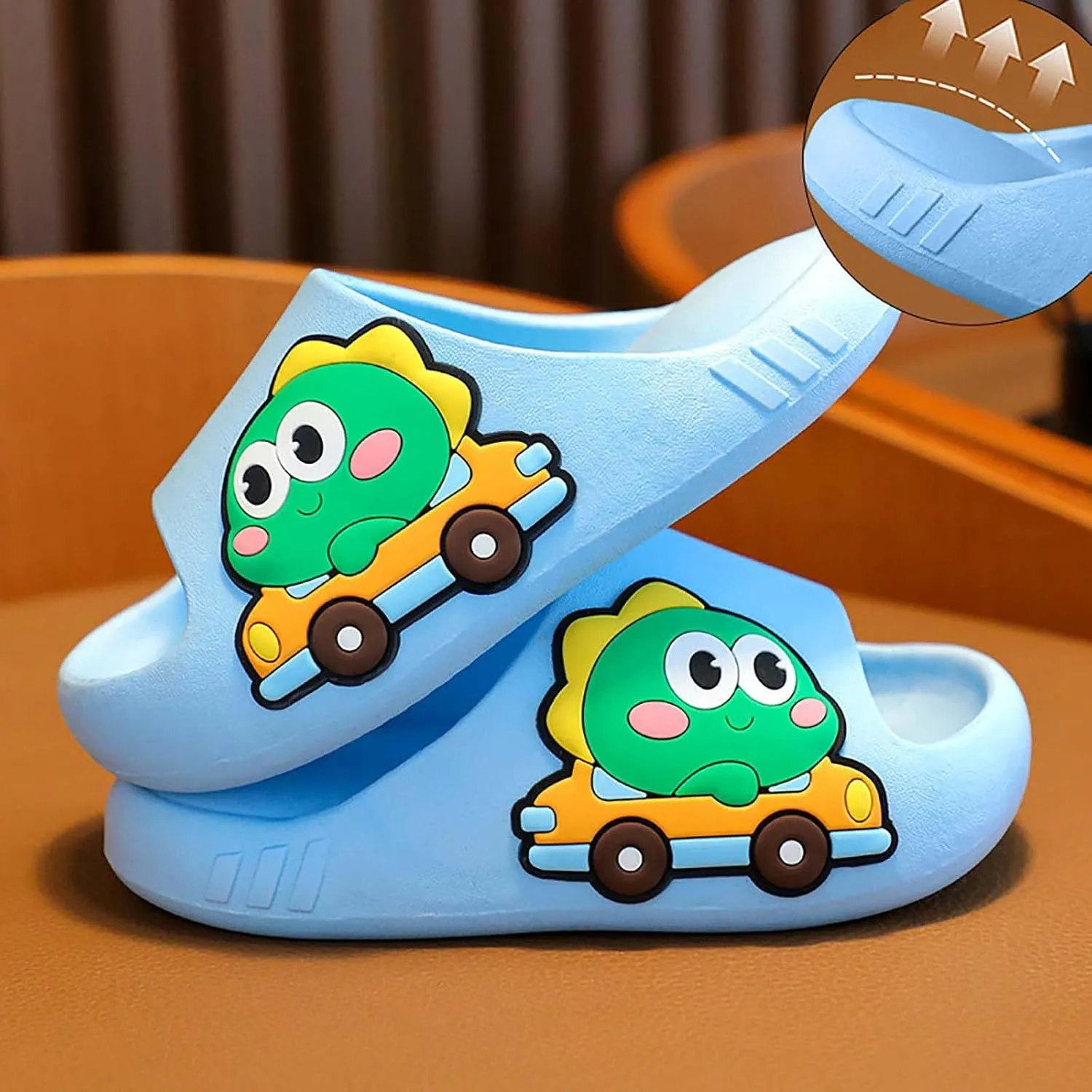 Girl's Sandals Soft Sole Boys And Girls Slippers Comfortable Soft Sole Thick Bottom Non Slip Home Cute Cartoon Slippers