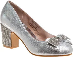 Girls' Sparkle Studded Bow Dress Shoes