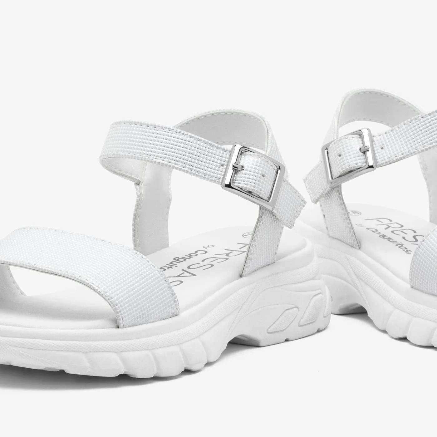 Girl's White Sports Sandals