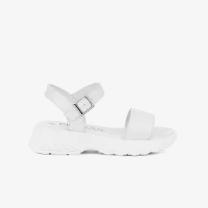 Girl's White Sports Sandals