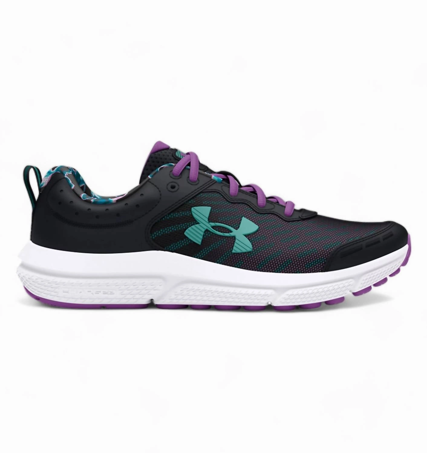 Girls' Grade School Assert 10 Print Sneakers In Black/provence Purple/radial Turquoise Airflow Optimized