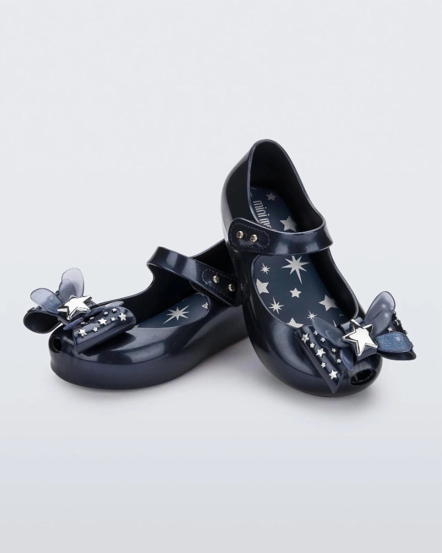 Neutral pronation Girls' Ultragirl Star Ballet Flat In Metallic Blue