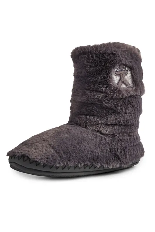 Gisele Faux Fur Rouched Slipper Boot