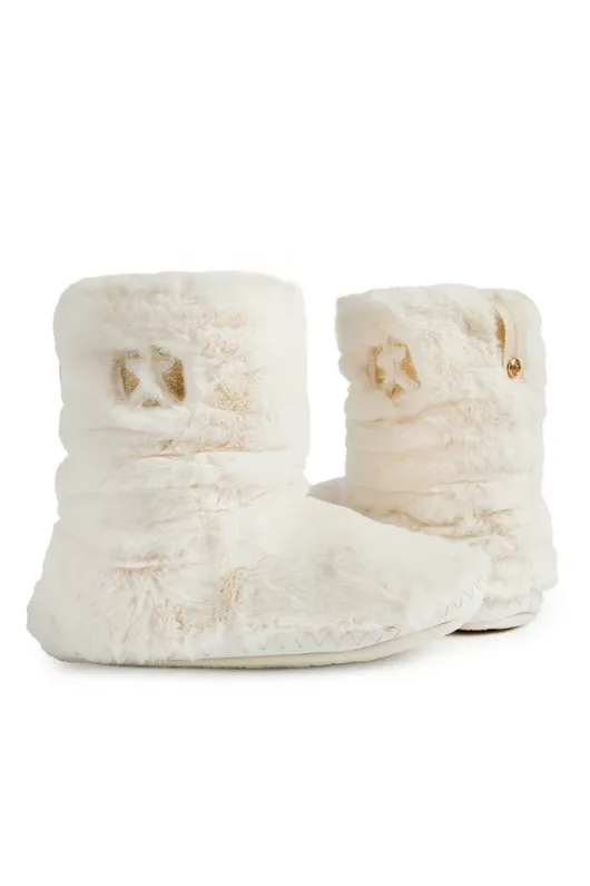 Gisele Faux Fur Rouched Slipper Boot