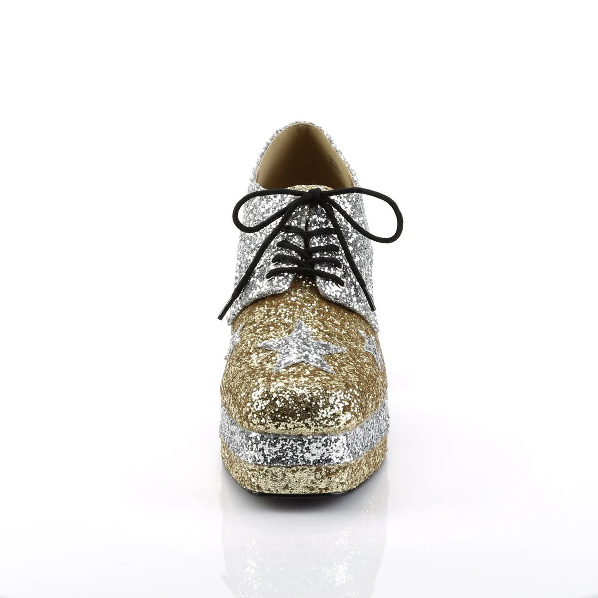 GLAMROCK-02 Funtasma Slv-Gold Glitter Men's Shoes