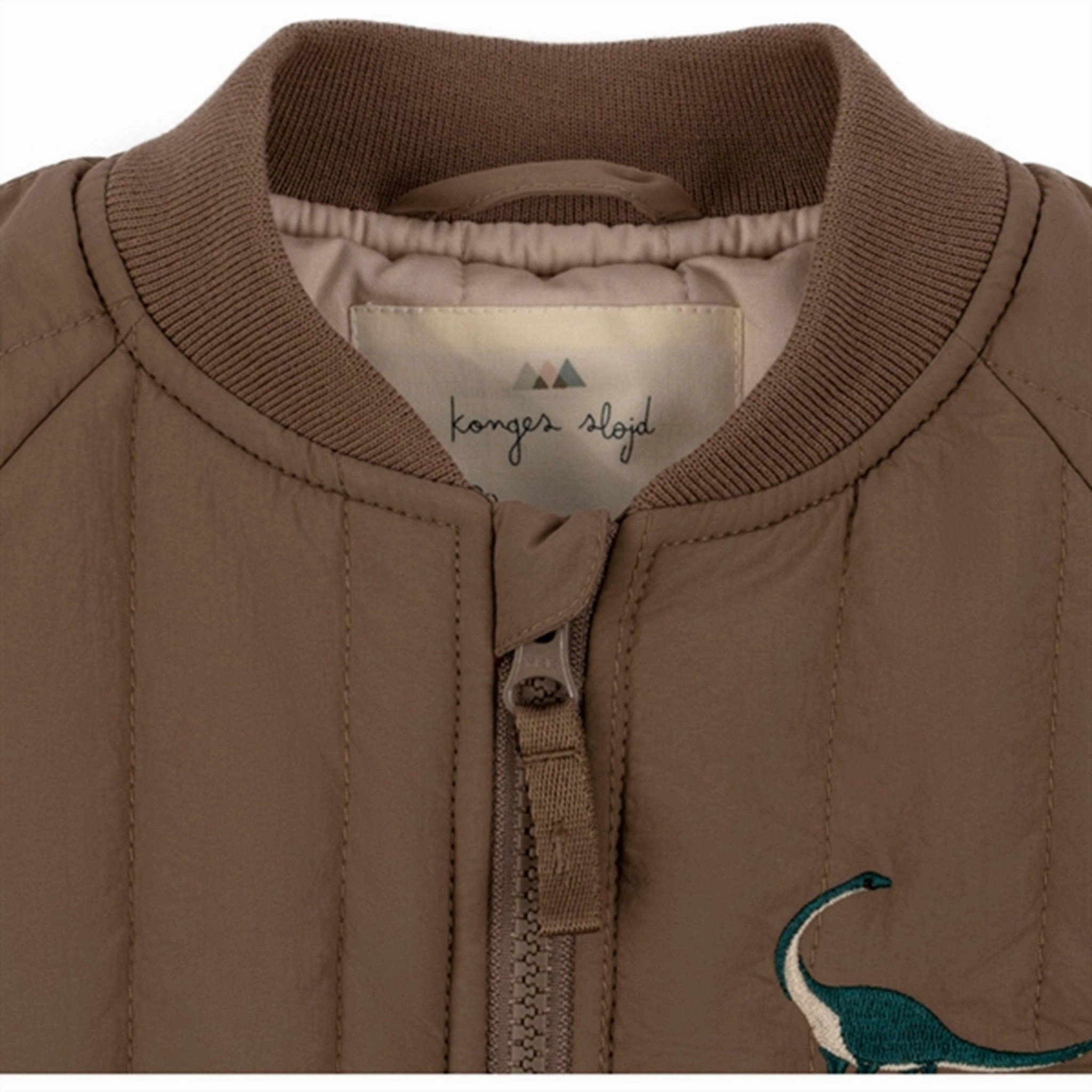 Konges Sl?jd Juno Sequin Bomber Jacket Shitake Contemporary Fit Cross Ventilation Panels