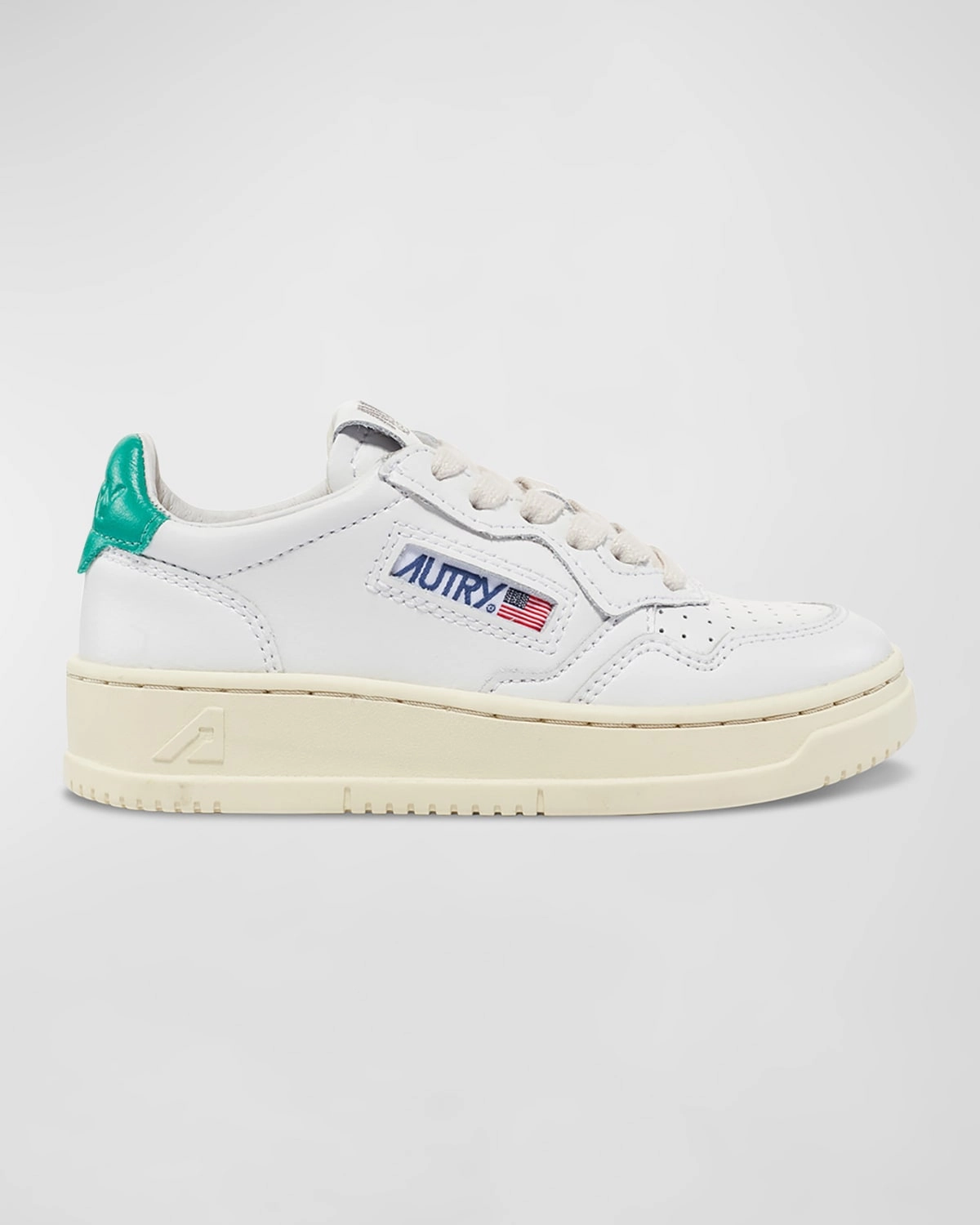 Kid's Medalist Low-Top Bicolor Leather Sneakers, Toddlers/Kids Clean Form