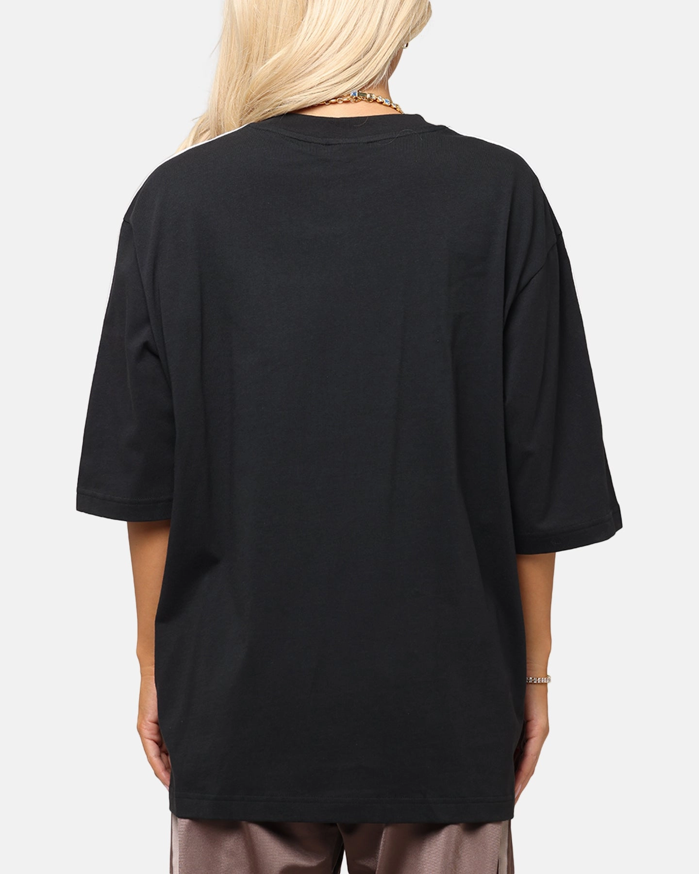 Adidas Oversized T-Shirt Black Layered Collar Layered Look