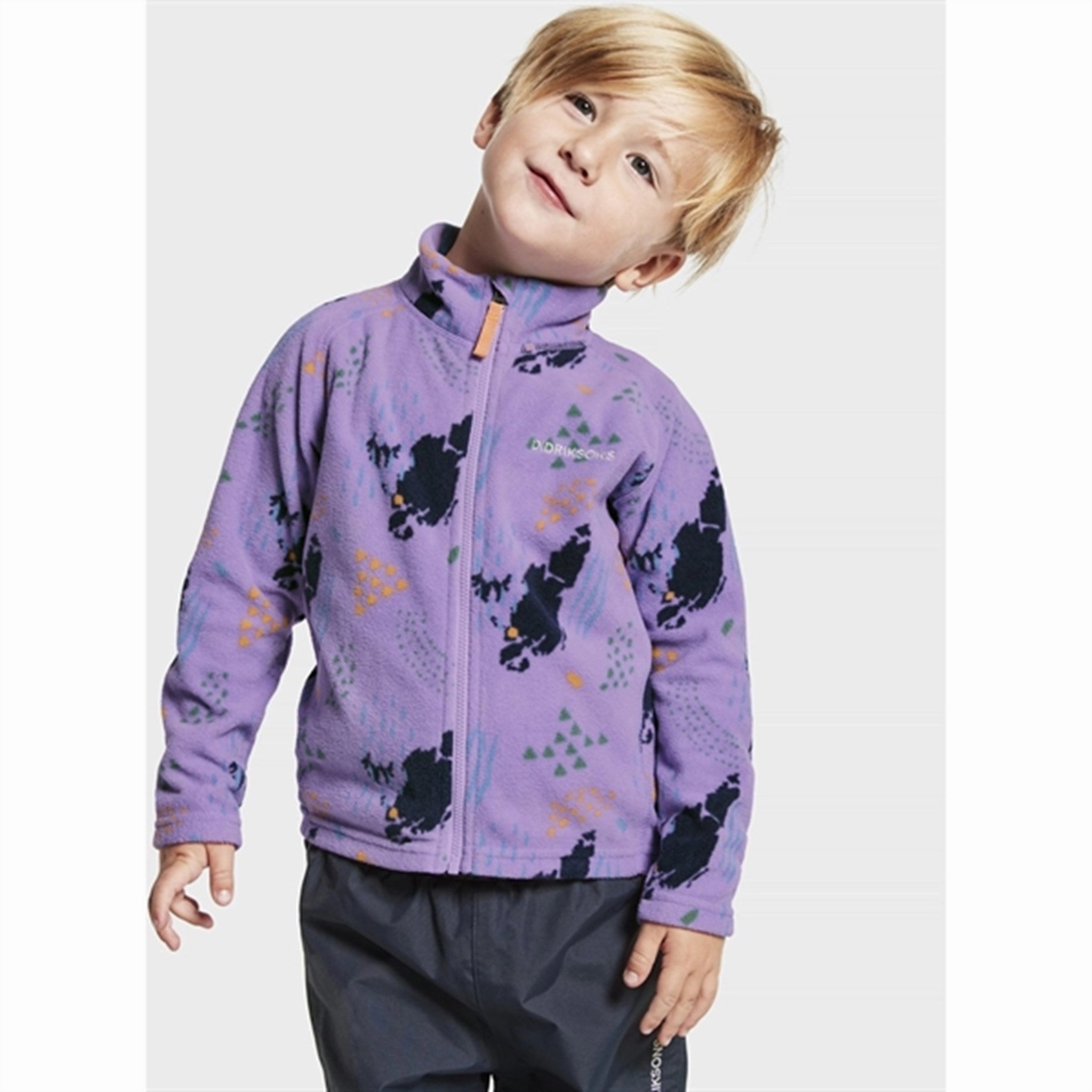 Didriksons Monte Grundsund Purple Fleece Jacket AntiSnag Lining Material Knee Length