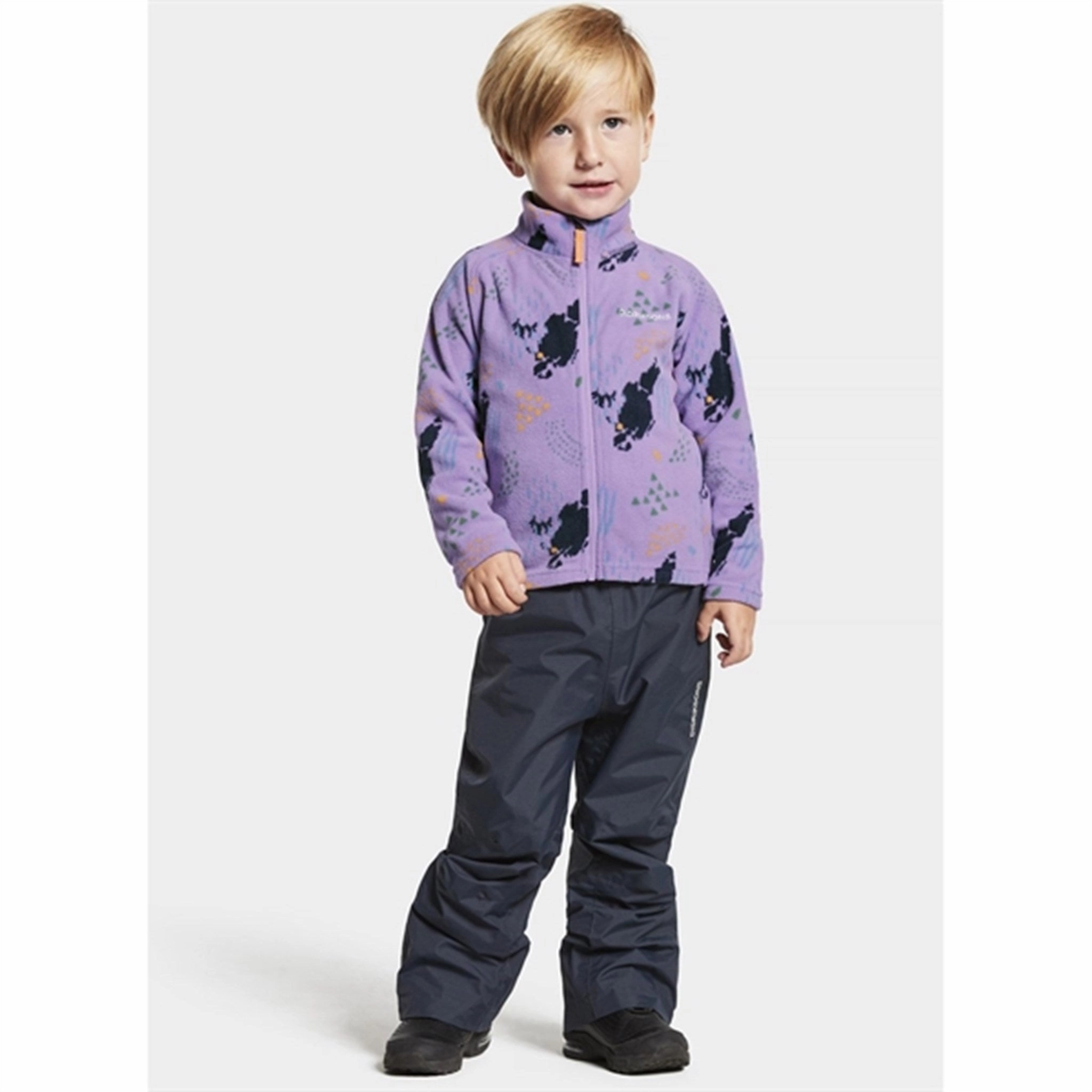 Didriksons Monte Grundsund Purple Fleece Jacket Lightweight Shell Relaxed City Style