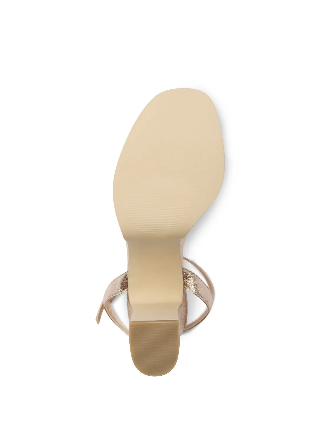 Gold Sherrill Platform Sandal Heels