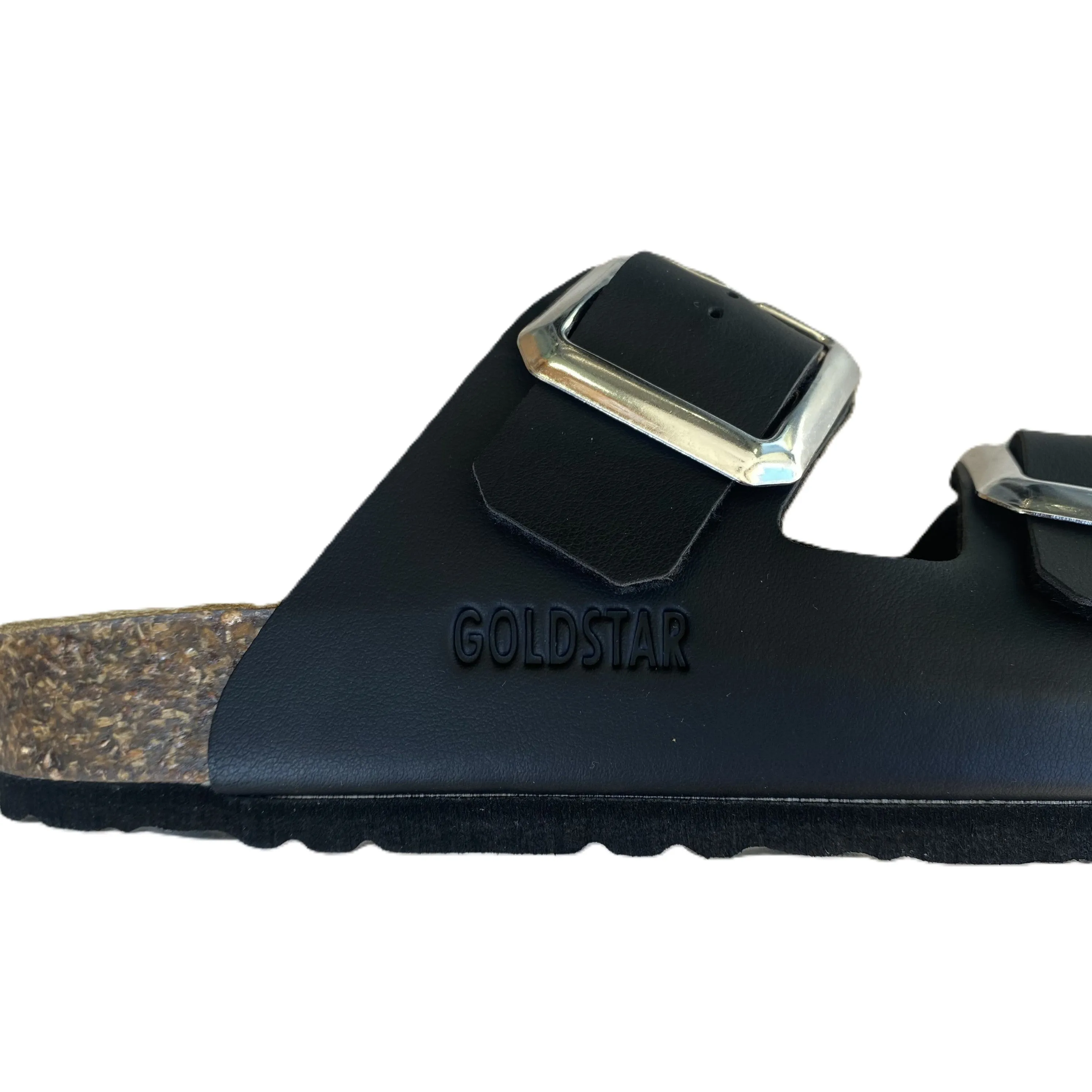 Reinforced Stress Points Goldstar sandalo da donna a doppia fibbia GS801QR premium nero