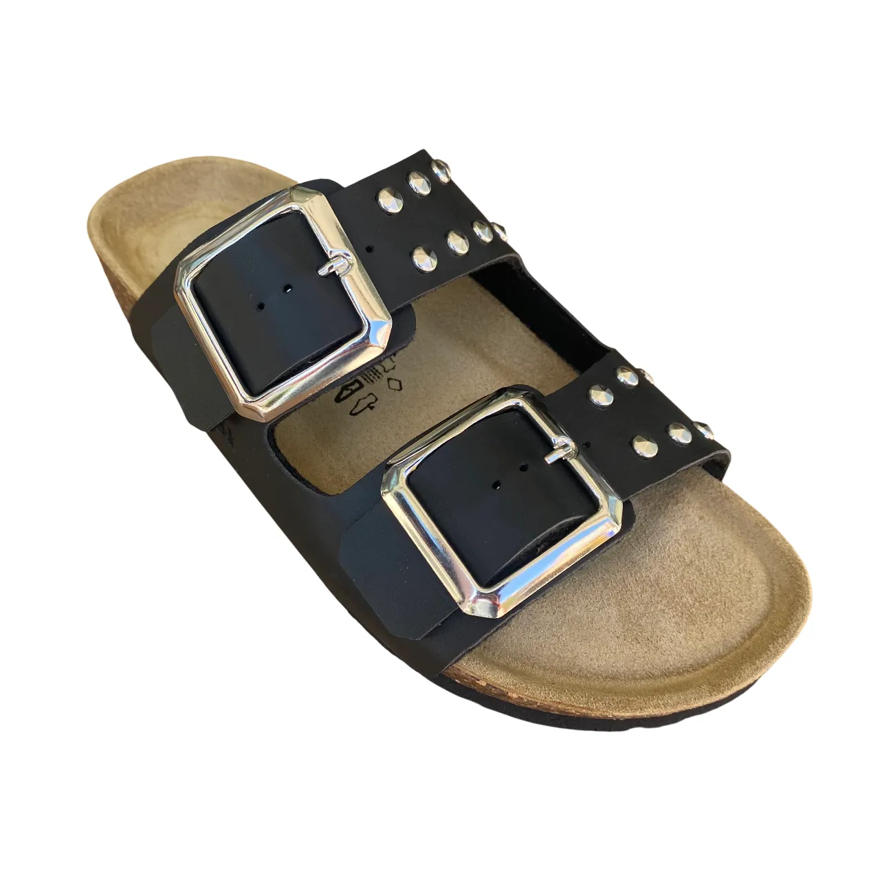 Beach Shoes for Men Impact Diffusing Goldstar sandalo da donna a doppia fibbia GS801QR premium nero