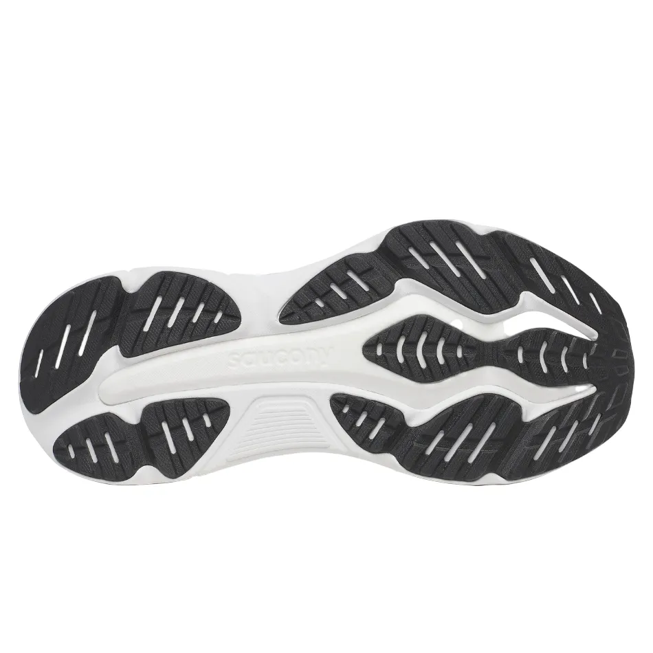 Saucony Men's Hurricane 25 Running Shoes in Black/White - Online Exclusive Active Design Clean Detail