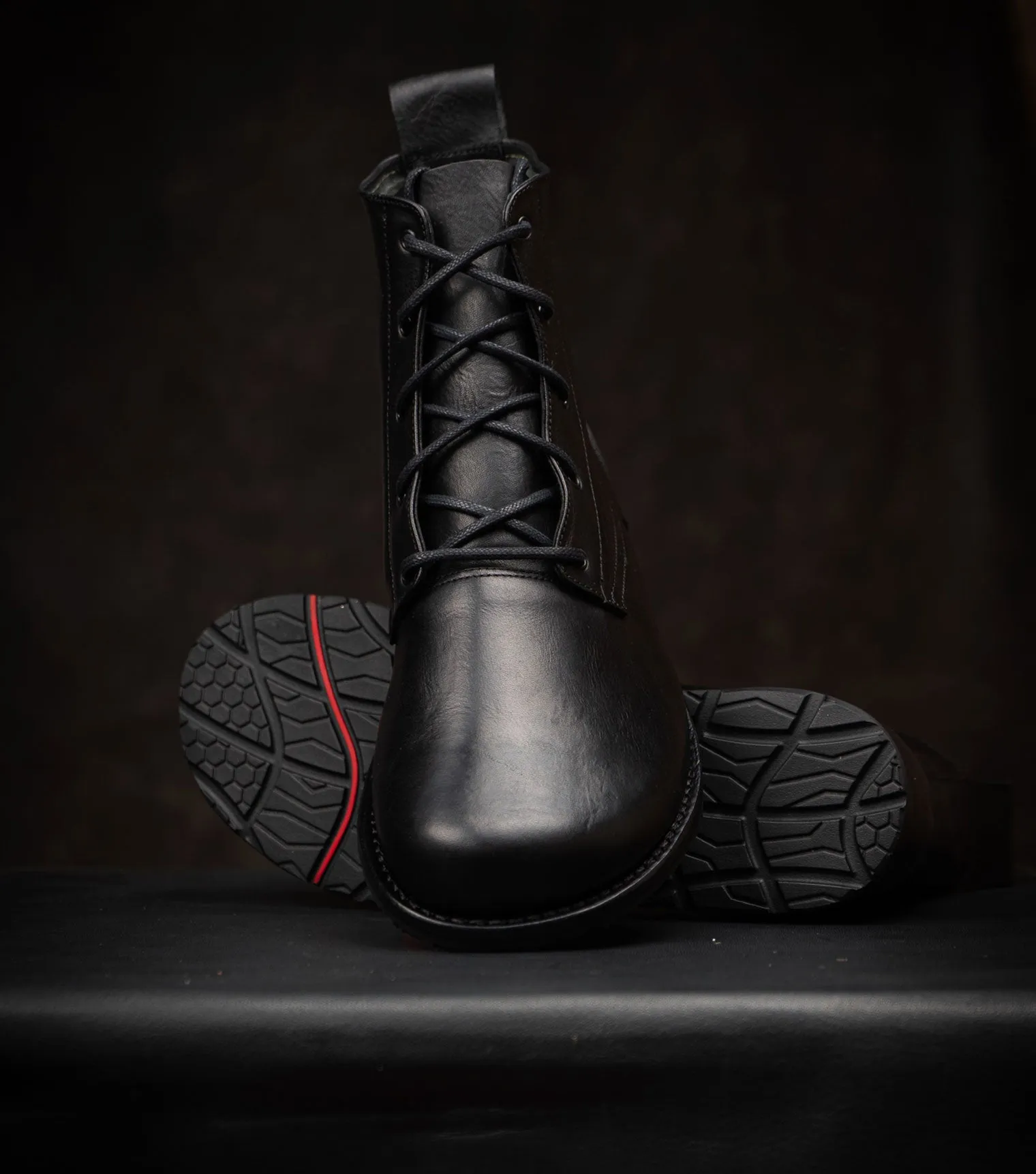Goodyear Welted Barefoot Chukka Boots - Black