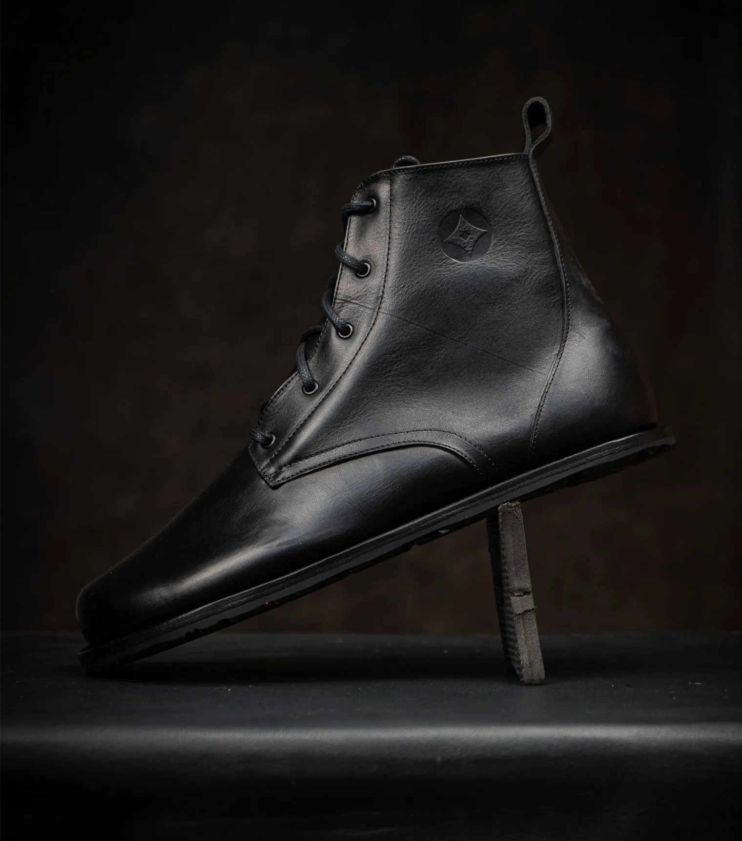 Goodyear Welted Barefoot Chukka Boots - Black