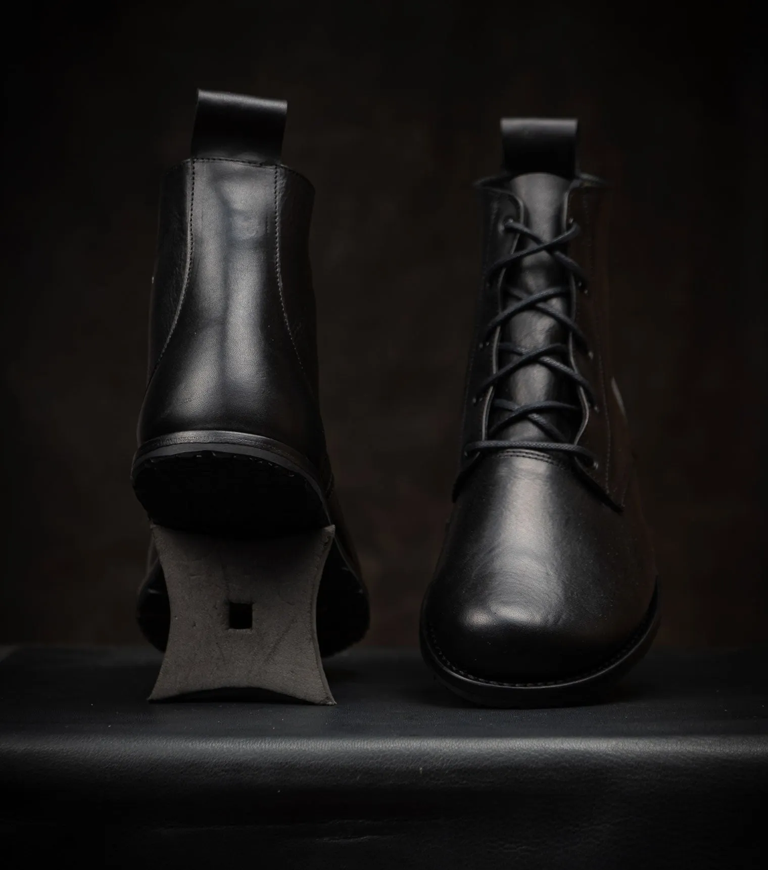 Goodyear Welted Barefoot Chukka Boots - Black