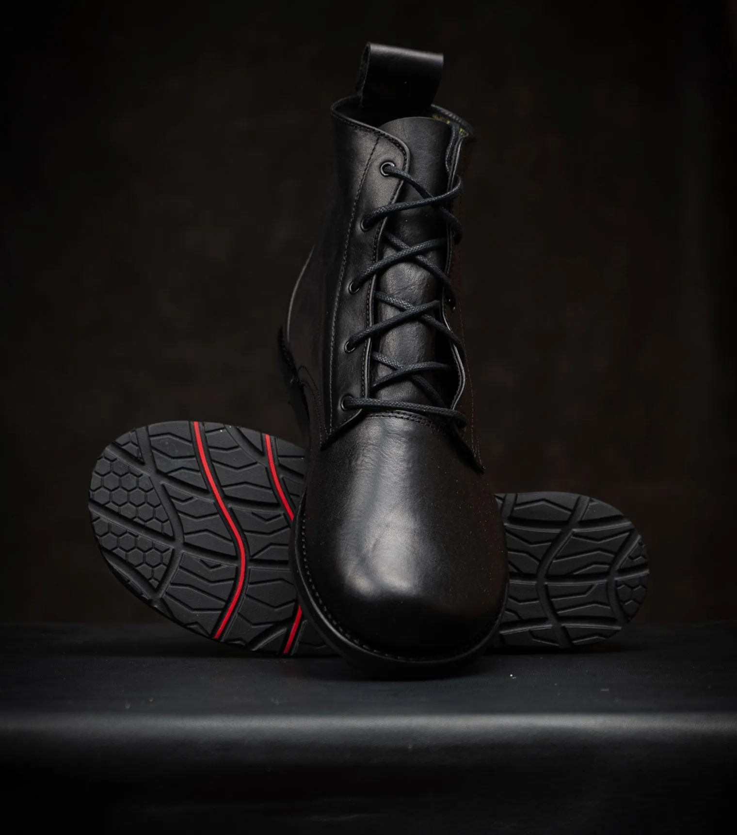 Goodyear Welted Barefoot Chukka Boots - Black