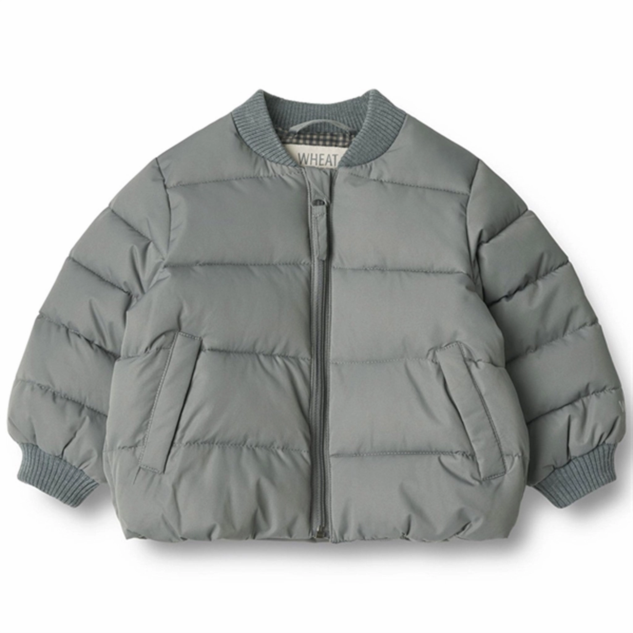 TearResistantFabric Layered Hem Design Wheat Puffer Jacket Yuri Autumn Sky