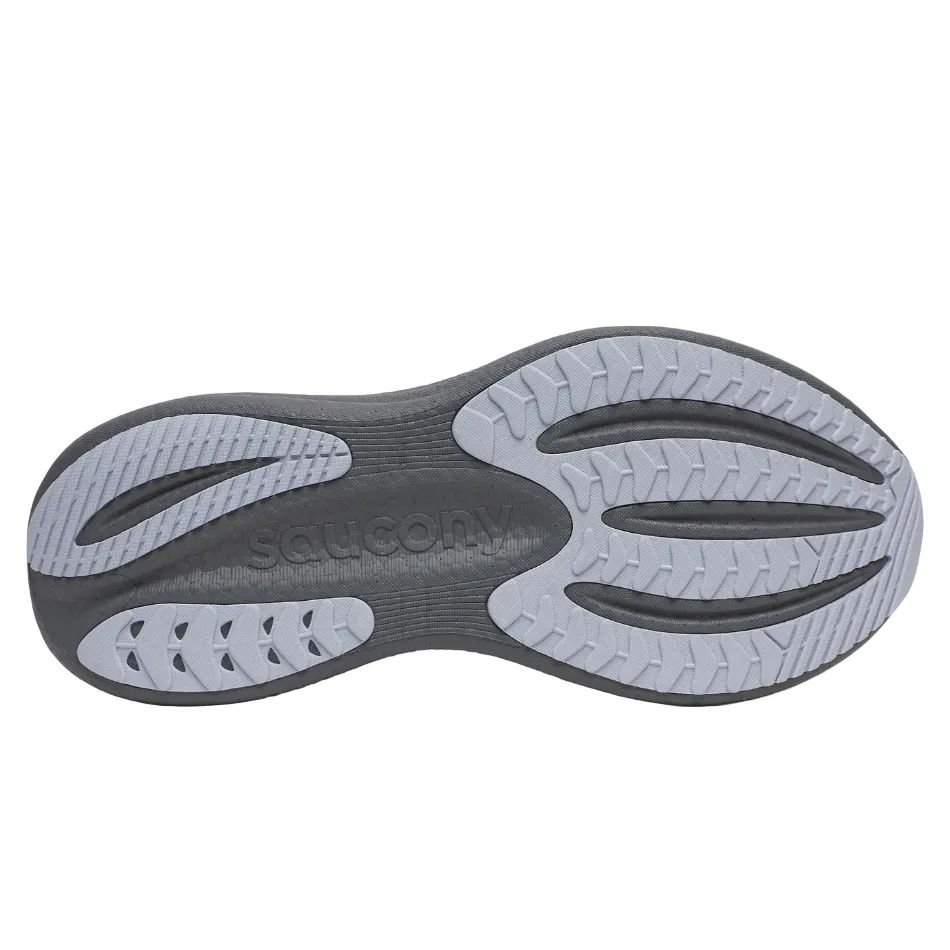 Cushioned Midsole Tech Saucony Men's Triumph 23 Running Shoes in Grey/Shadow - Online Exclusive