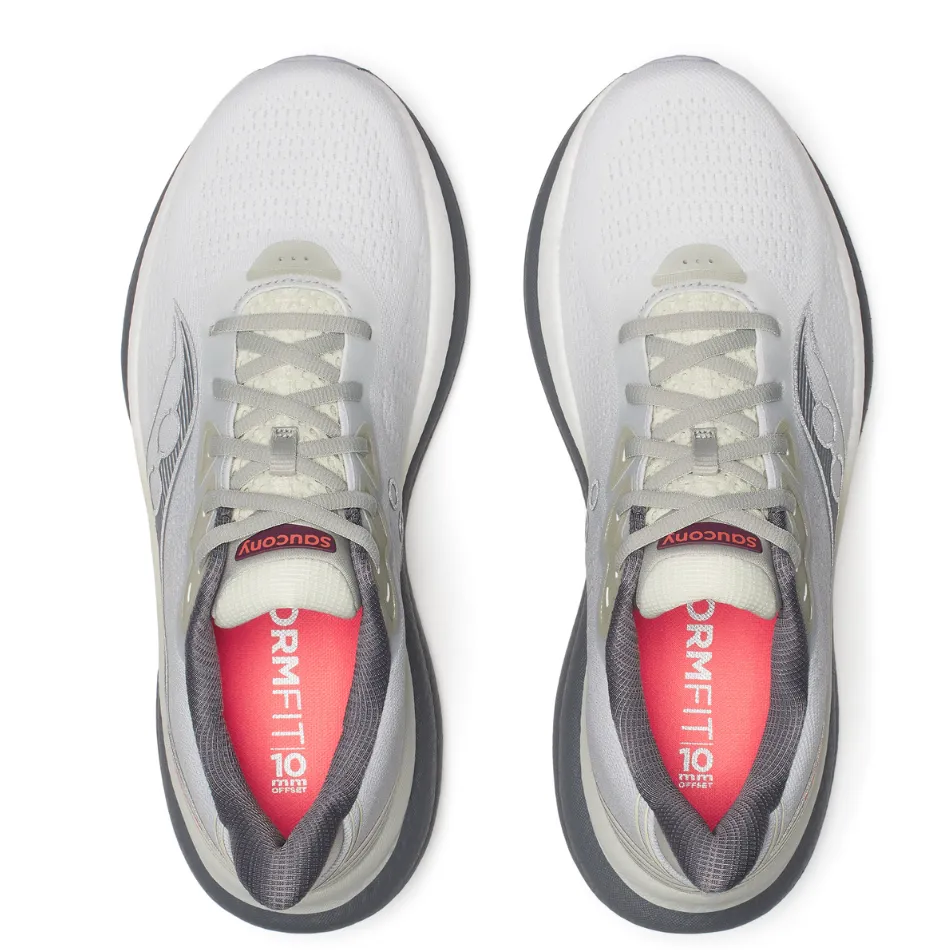 Saucony Men's Triumph 23 Running Shoes in Grey/Shadow - Online Exclusive Grip Flow Push Forward