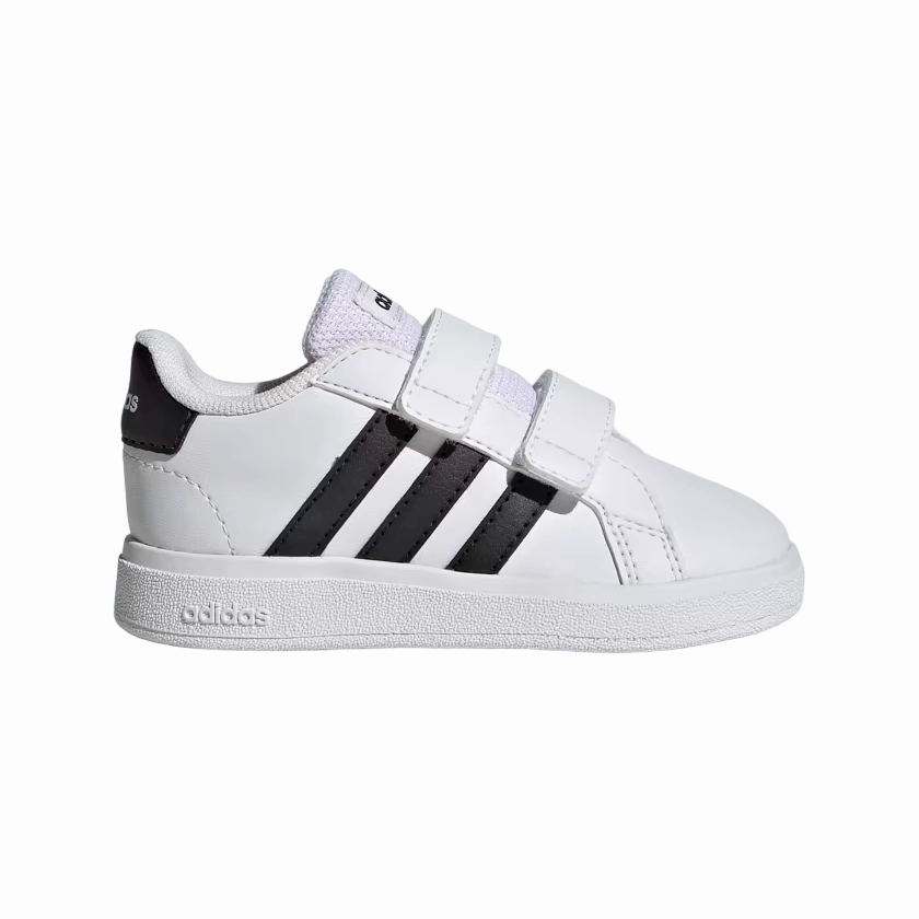running speed training Adidas scarpa sneakers con strappo da bambino Grand Court 2.0 2.0 CF GW6527 bianco-nero