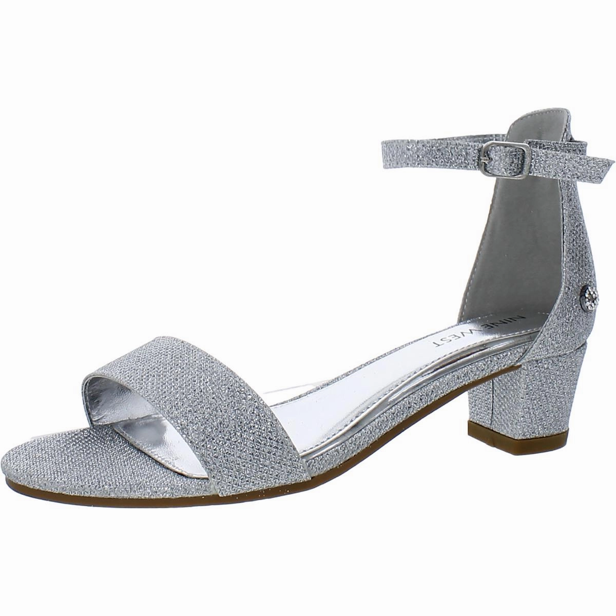 Girls Dressy Ankle Strap Heels Contoured Footbed Design Stitchless Seams