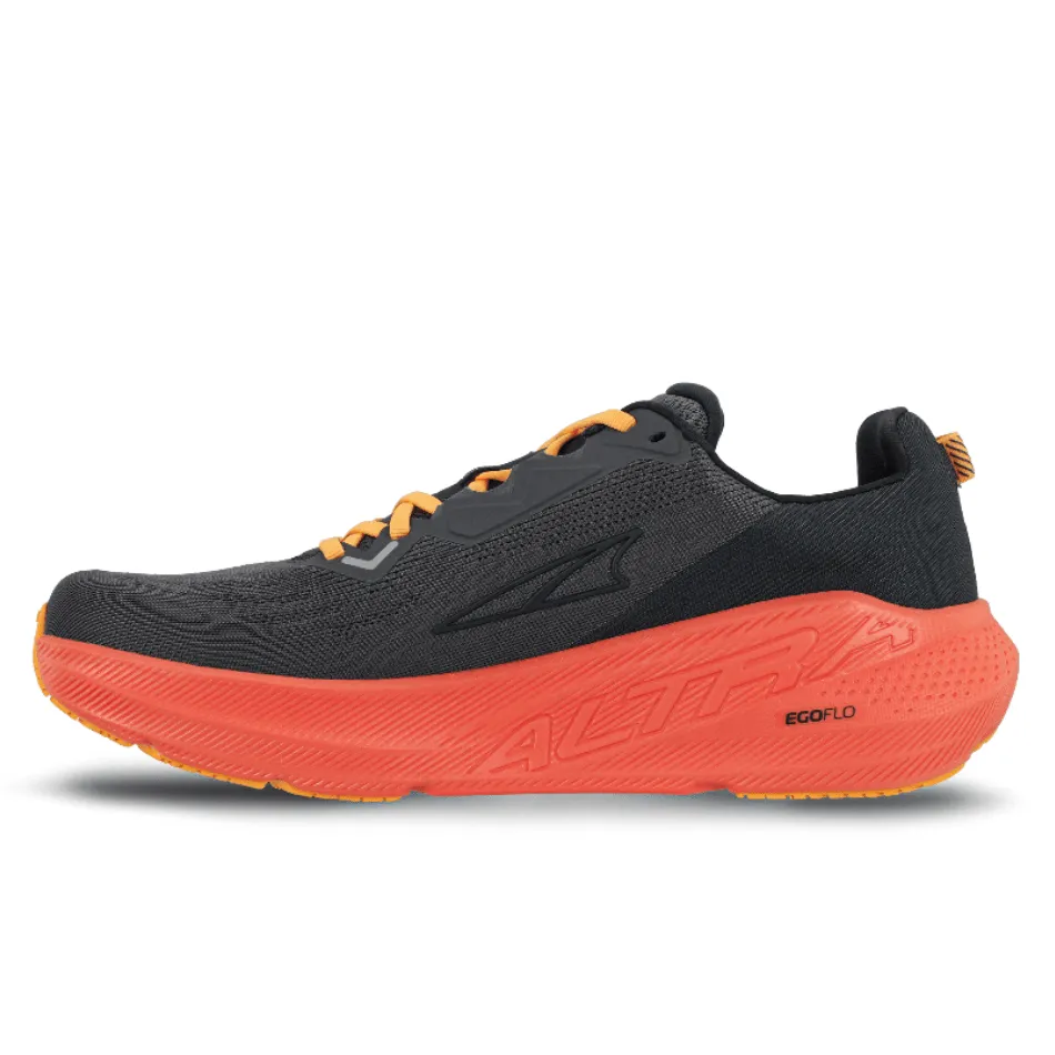 Tensile Weave Structure adjustable - strap running wear Altra Men's FWD Via Running Shoes in Black/Orange SS25