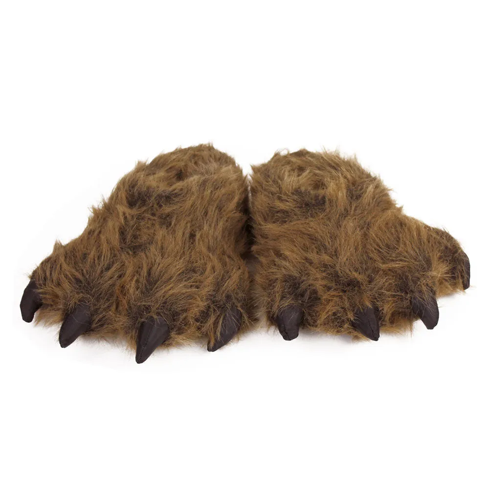 Grizzly Bear Paw Novelty Slippers JulesRoche Furry Comfortable