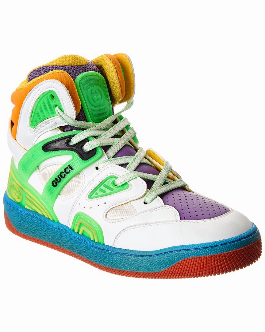 Foot Relax Steady Pace Gucci Basket Leather & Mesh Sneaker