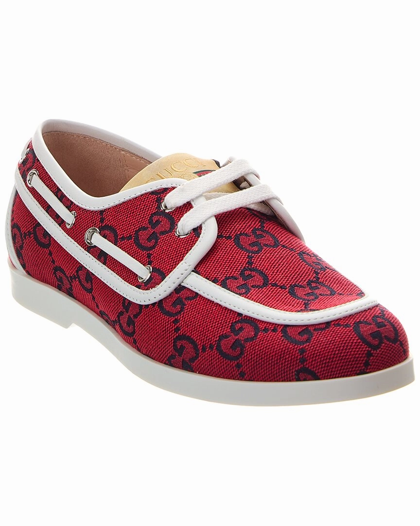 Gucci GG Canvas Boat Shoe Muscle Friendly Daily Walk