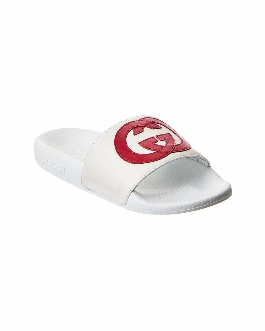 Casual flexibility Breathable lining fabric Gucci Interlocking G Leather Slide