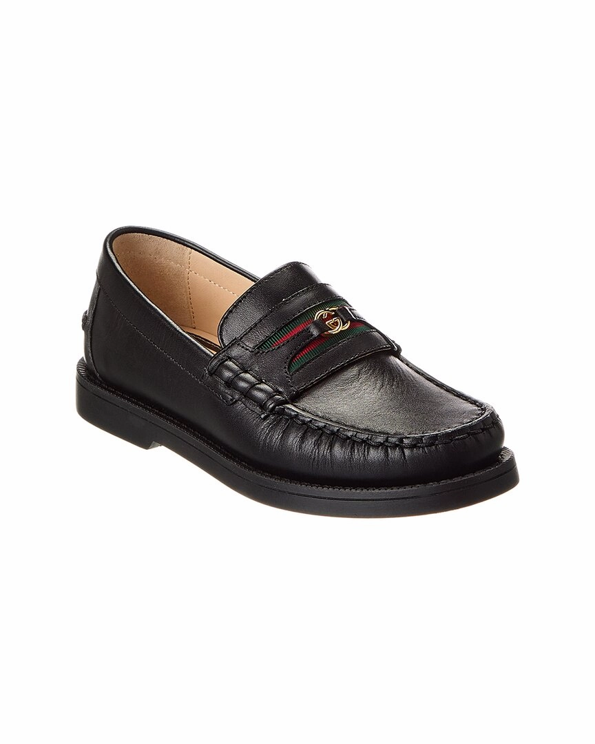 Flex Move Gucci Web Leather Moccasin