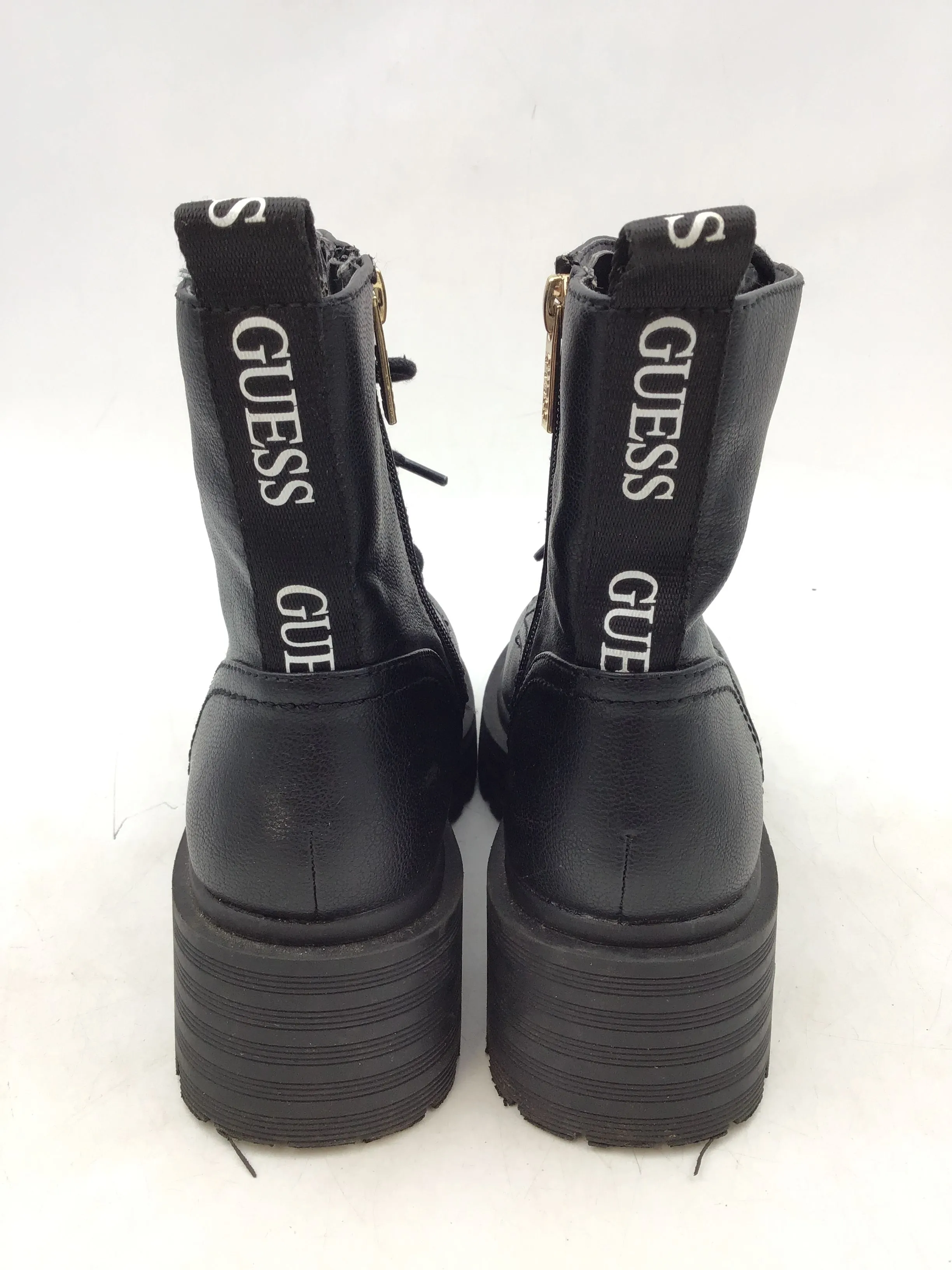 Guess Women's Black Biker Boots - Size 5.5M