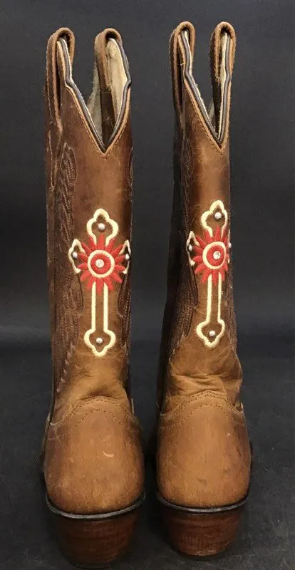 Gypsy Rose Women's Brown Leather Western Boots - Size 7B