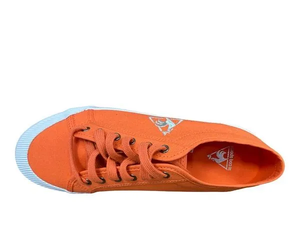 Le Coq Sportif scarpa sneakers in tela da donna Deauville 1410466 arancione fabric shoes