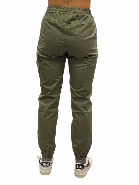 Flexible Articulated Knees Adjustable drawstring Hangar93 Pantalone militare in cotone con 1 tasca laterale Z2641J MIL02 verde army
