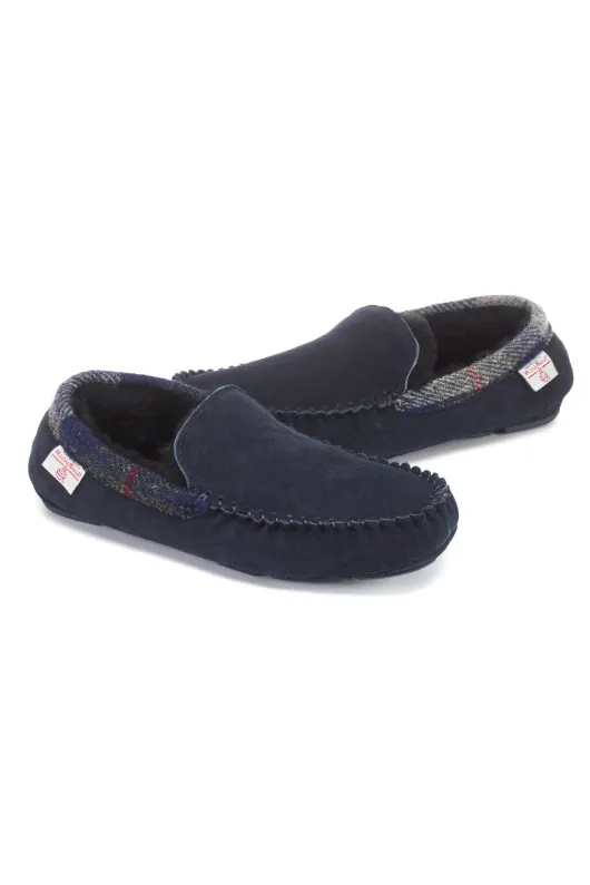 Hanks Harris Tweed Suede Moccasins